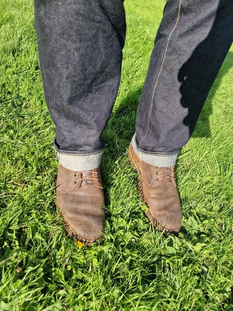 Photo by init on August 13, 2023 of the White's Bounty Hunter in Seidel Brown Roughout.
