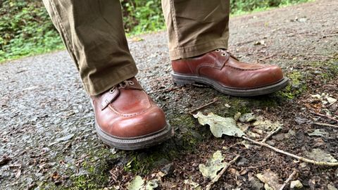 Photo by init on June 5, 2025 of the Grant Stone Brass Boot in Badalassi Carlo Tobacco Minerva.