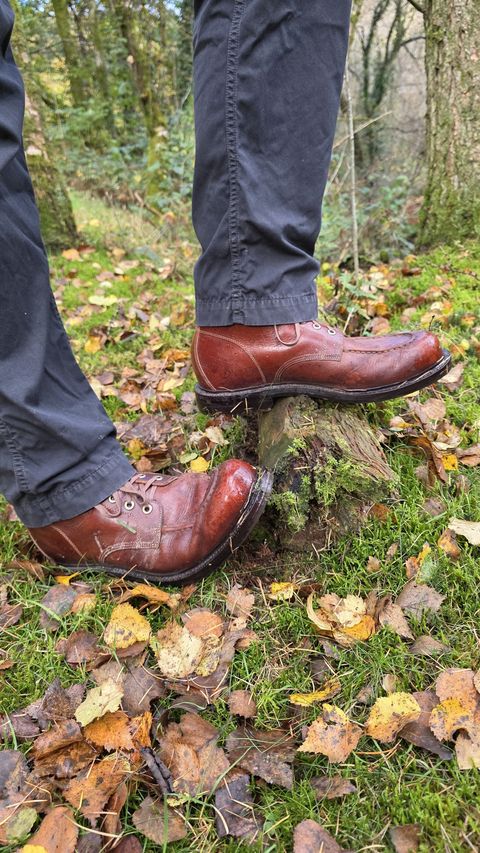 Photo by init on October 26, 2025 of the Grant Stone Brass Boot in Badalassi Carlo Tobacco Minerva.
