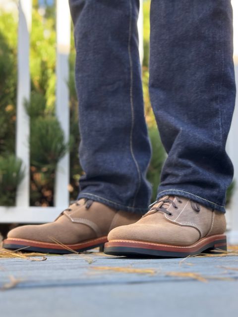 Photo by nvrp813 on October 8, 2024 of the John Lofgren M-43 Service Shoes in Horween Natural Chromexcel Roughout.