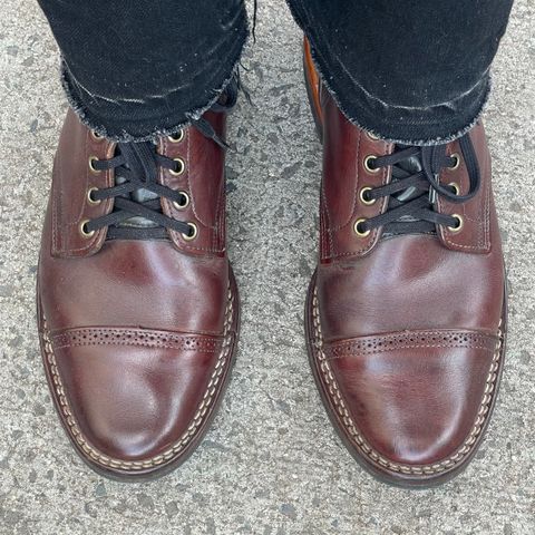 Photo by RemyTwotimes on May 31, 2025 of the Viberg Service Boot BCT in Horween Color 8 Chromexcel.
