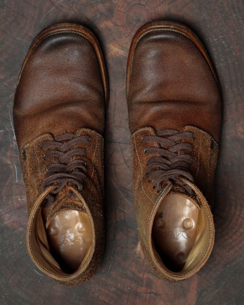Photo by ahuebner on April 2, 2024 of the WM1978 French Army Boot in Tochigi Natural Roughout.