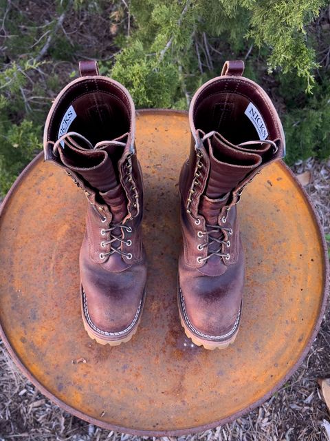Photo by Bigcountrybonsai on April 5, 2024 of the Nicks MTO in Horween Tan Waxed Flesh.