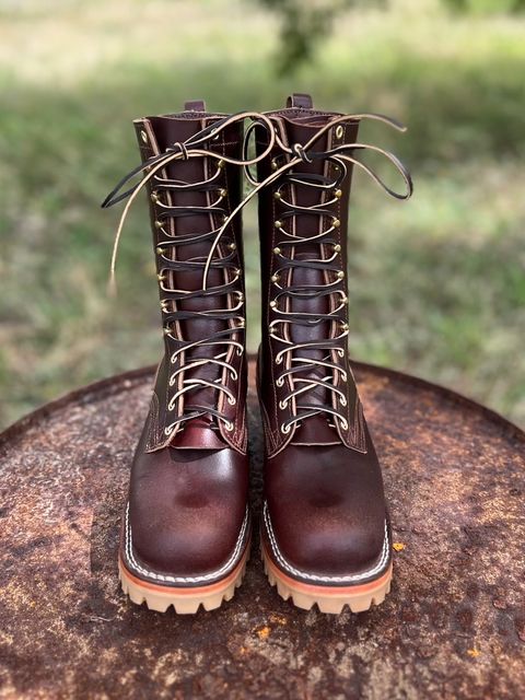 Photo by Bigcountrybonsai on October 1, 2023 of the Nicks MTO in Horween Tan Waxed Flesh.