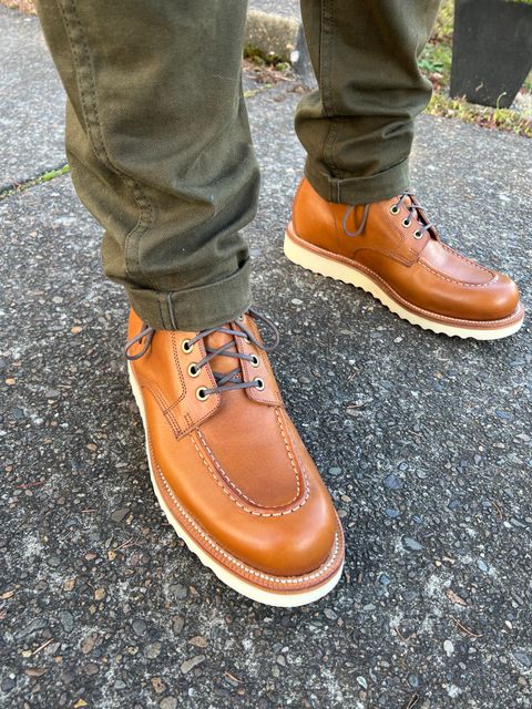 Photo by artvandelay on October 3, 2023 of the Grant Stone Brass Boot in Badalassi Carlo Saddle Tan Minerva.