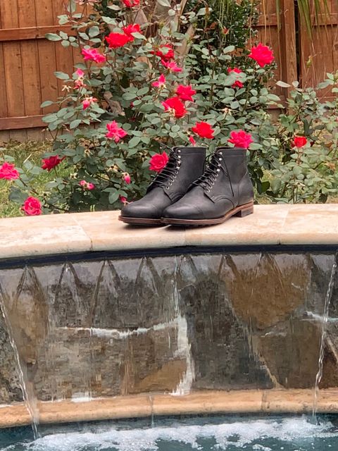 Photo by amanandhisboots on October 3, 2022 of the Viberg Service Boot BCT in Unlisted Leather.