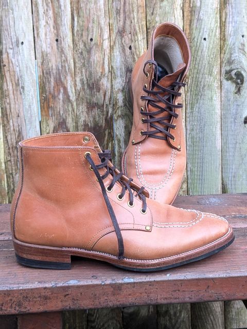 Photo by jacktheenthusiast on December 5, 2024 of the Iron Boots FLT in Maryam Natural TPR Horsebutt.