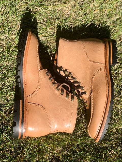 Photo by Wes on October 1, 2022 of the Grant Stone Ottawa Boot in Incas Natural Kangaroo.