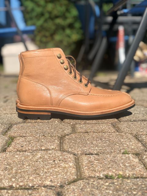 Photo by Wes on October 1, 2022 of the Grant Stone Ottawa Boot in Incas Natural Kangaroo.