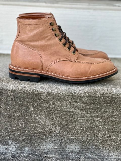 Photo by Wes on November 1, 2022 of the Grant Stone Ottawa Boot in Incas Natural Kangaroo.