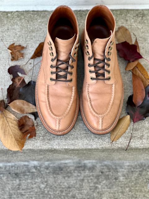 Photo by Wes on November 1, 2022 of the Grant Stone Ottawa Boot in Incas Natural Kangaroo.