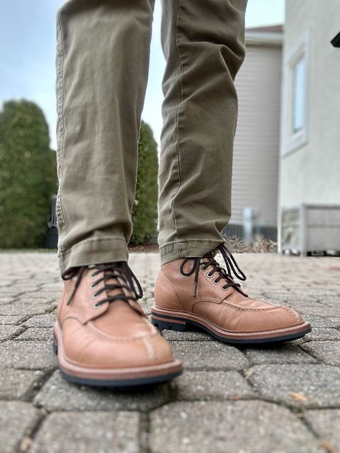 Photo by Wes on December 5, 2022 of the Grant Stone Ottawa Boot in Incas Natural Kangaroo.