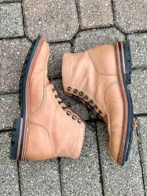 Photo by Wes on December 5, 2022 of the Grant Stone Ottawa Boot in Incas Natural Kangaroo.