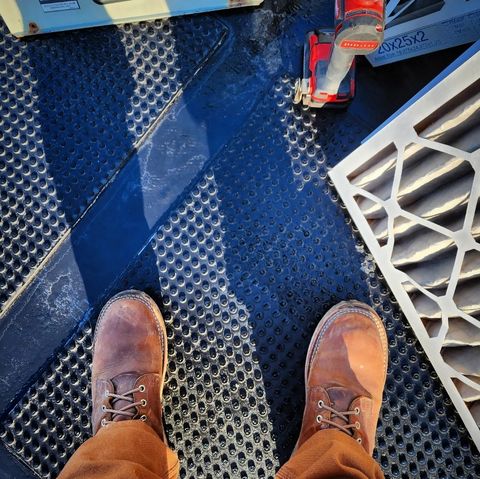 Photo by ba_knows on March 22, 2023 of the Nicks Traveler in Horween Orange Predator.