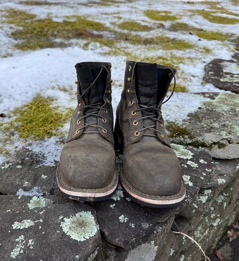 Photo by thewampus on February 1, 2025 of the Nicks MTO in Horween Steel Predator.