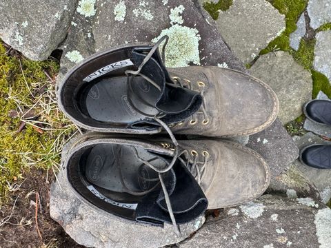 Photo by thewampus on April 1, 2025 of the Nicks MTO in Horween Steel Predator.