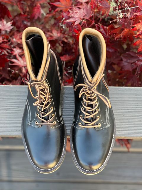 Photo by lakestitch on October 1, 2023 of the Role Club Underdogs in Hand-finished Overdyed Black.