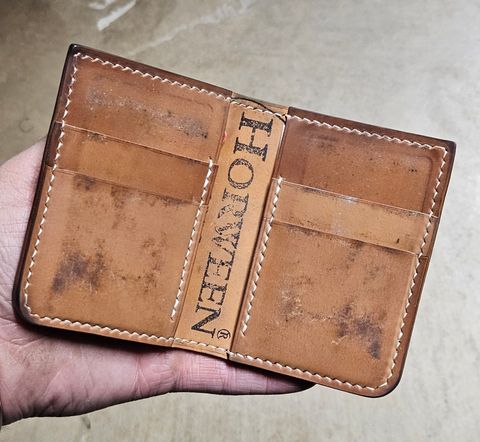 Photo by joeldelassus on January 4, 2026 of the DELASSUS LEATHER V42 in Horween Unglazed Natural Shell Cordovan.