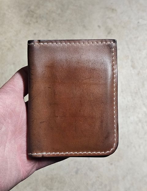 Photo by joeldelassus on April 3, 2026 of the DELASSUS LEATHER V42 in Horween Unglazed Natural Shell Cordovan.