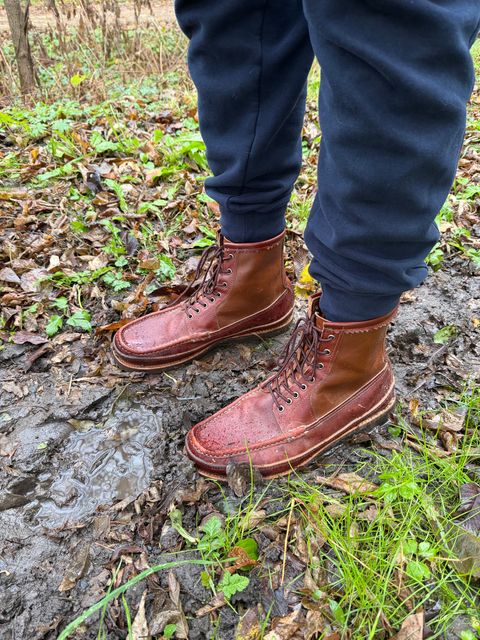 Photo by rufio on November 1, 2025 of the Russell Moccasin Co. Custom Model in Seidel Crust Double Shot.