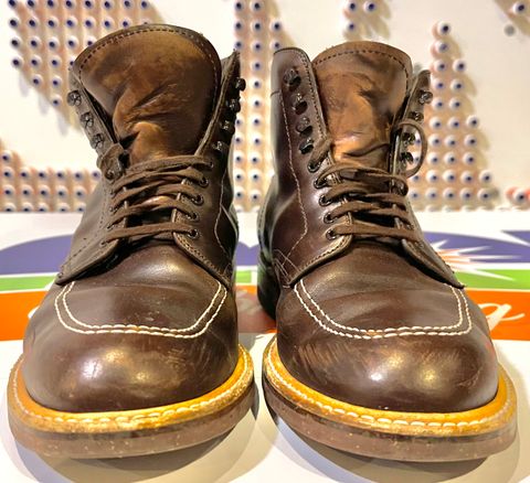 Photo by ThisIsFrankLucas on February 1, 2023 of the Alden Indy Boot in Horween Brown Chromexcel.
