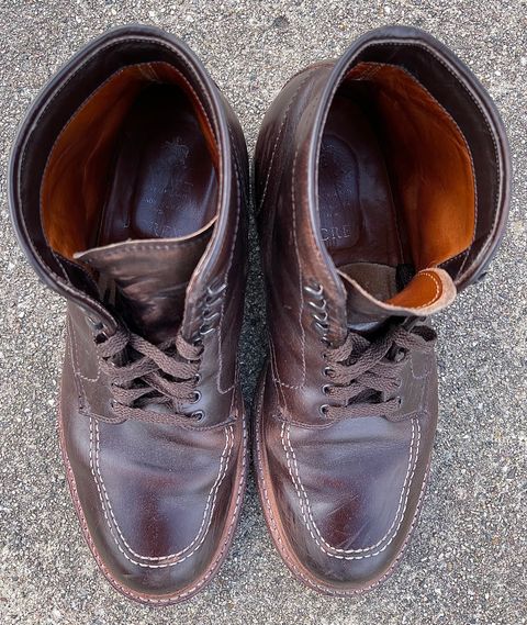 Photo by ThisIsFrankLucas on March 5, 2023 of the Alden Indy Boot in Horween Brown Chromexcel.
