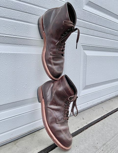 Photo by ThisIsFrankLucas on April 5, 2023 of the Alden Indy Boot in Horween Brown Chromexcel.