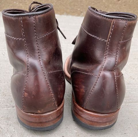 Photo by ThisIsFrankLucas on April 5, 2023 of the Alden Indy Boot in Horween Brown Chromexcel.