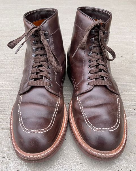 Photo by ThisIsFrankLucas on April 5, 2023 of the Alden Indy Boot in Horween Brown Chromexcel.