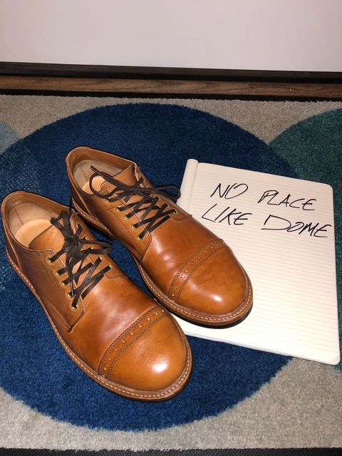 Photo by ShoebieDoobie on November 6, 2022 of the Oak Street Bootmakers Trench Oxford in Maryam Natural Horsebutt.