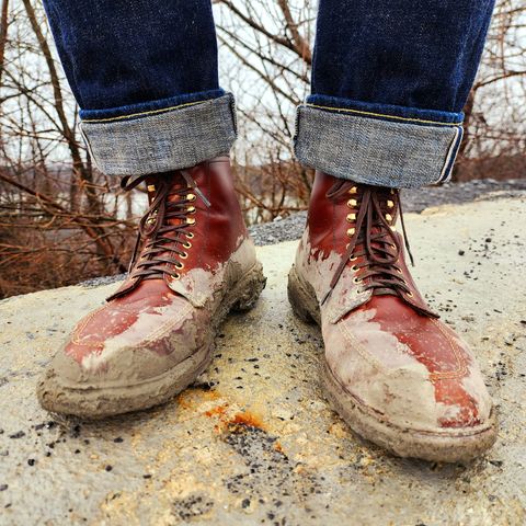 Photo by Indy369 on February 5, 2024 of the Alden Indy Boot in Madison Brown Calfskin.