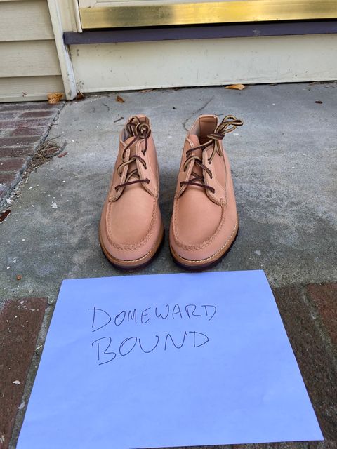 Photo by MaxPower on October 5, 2023 of the Rancourt & Co. Acadia Chukka Redux in Horween Natural Essex.