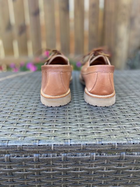Photo by MaxPower on October 1, 2022 of the Rancourt & Co. Classic Ranger-Moc in Horween Unglazed Natural Shell Cordovan.