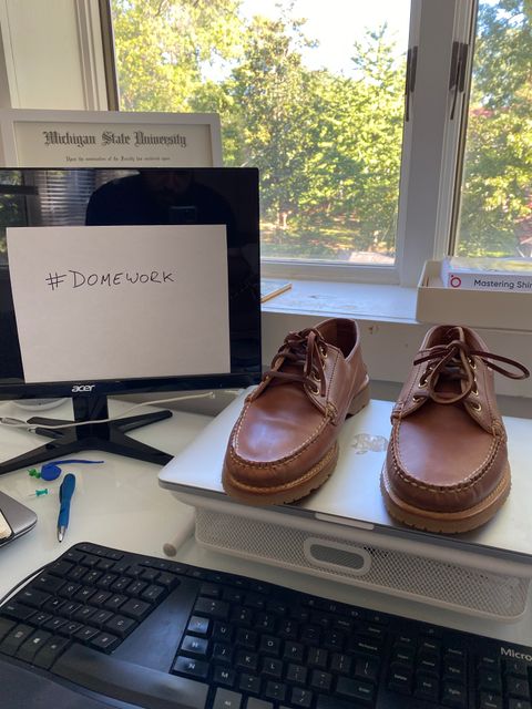 Photo by MaxPower on October 1, 2022 of the Rancourt & Co. Classic Ranger-Moc in Horween Unglazed Natural Shell Cordovan.