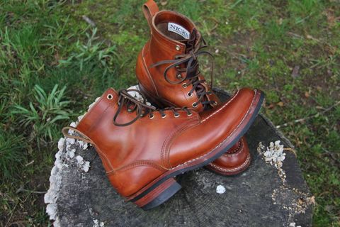 Photo by jbyer111 on May 16, 2025 of the Nicks Moc Toe in Wickett & Craig Natural Double Stuffed.