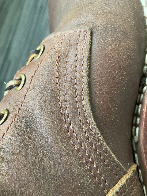 Photo by jbyer111 on July 17, 2026 of the Nicks Urban Logger in Horween Natural Waxed Flesh.