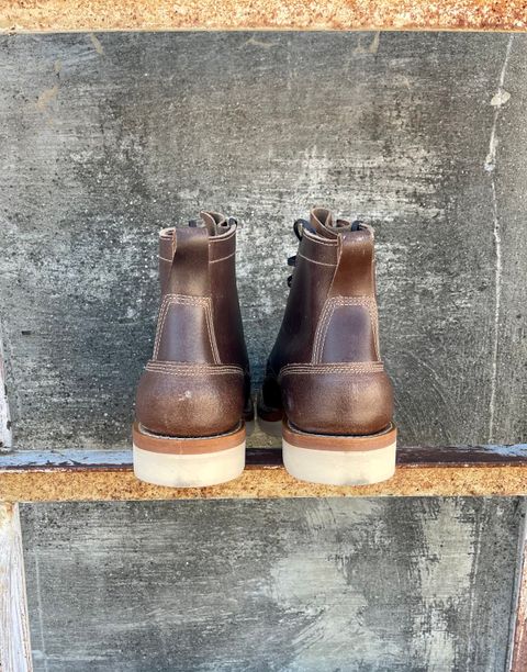 Photo by shanesboots on October 5, 2022 of the White's 350 Cruiser in Horween Natural Chromexcel Roughout.