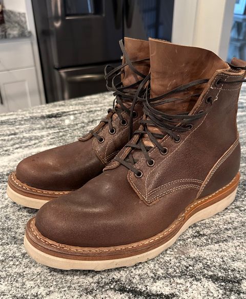 Photo by shanesboots on October 10, 2022 of the White's 350 Cruiser in Horween Natural Chromexcel Roughout.