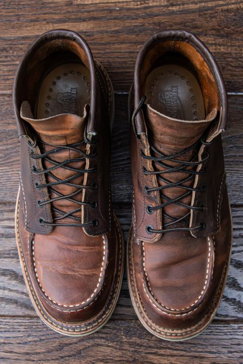 Photo by rsielaff on August 23, 2023 of the Red Wing 6-Inch Classic Moc in S.B. Foot Copper Rough and Tough.