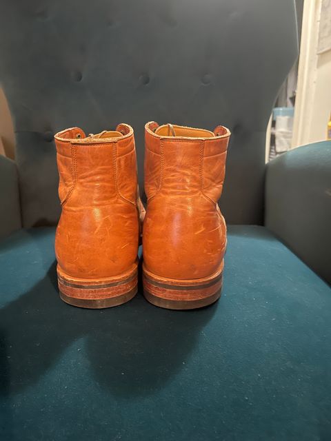 Photo by canary on March 5, 2023 of the Viberg Service Boot BCT in Horween Natural Dublin.