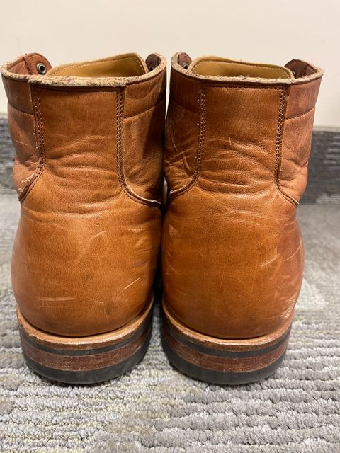 Photo by canary on April 4, 2023 of the Viberg Service Boot BCT in Horween Natural Dublin.