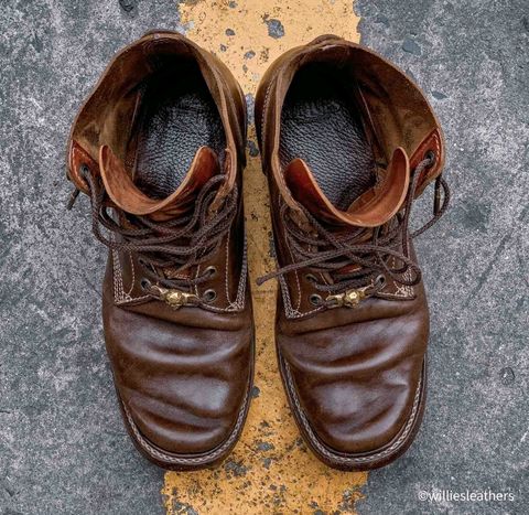Photo by William on March 4, 2024 of the Willie's Handmade Boots Boondocker in Maryam Olive Horsebutt.
