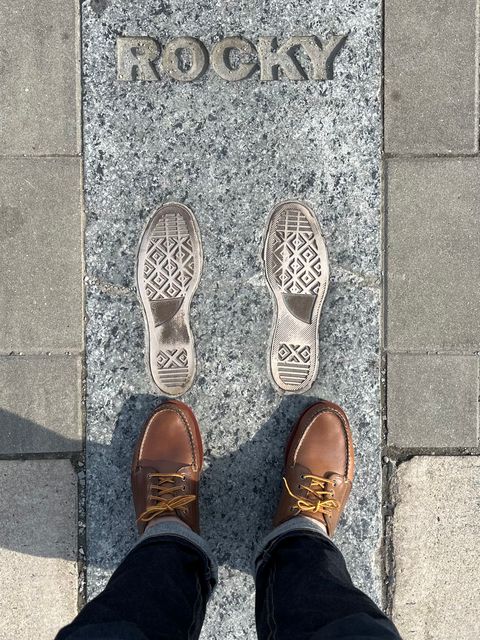 Photo by fading_to_stardust on April 6, 2023 of the Rancourt & Co. Classic Ranger-Moc in Horween Natural Chromexcel.