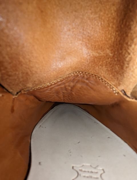 Photo by Vultain on November 9, 2022 of the Grant Stone Field Boot in Badalassi Carlo Saddle Tan Minerva.