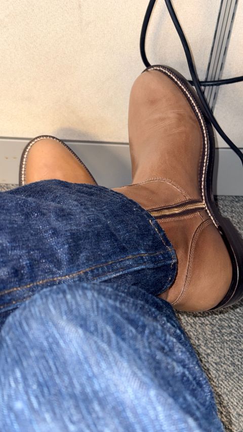 Photo by HeritageWearingPatriot on February 27, 2026 of the Grant Stone Elias in Horween Dune Chromexcel.