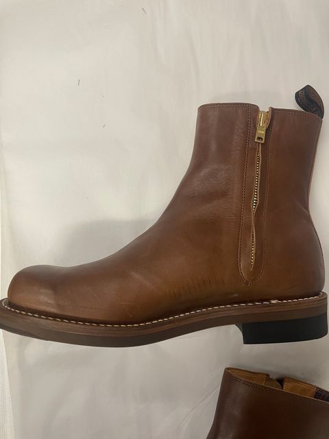 Photo by HeritageWearingPatriot on July 15, 2026 of the Rolling Dub Trio Casper Boot in brown horsehide.