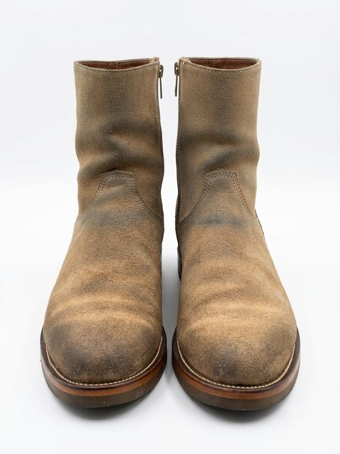 Photo by HeritageWearingPatriot on July 24, 2026 of the Grant Stone Elias in Horween Natural Chromexcel Roughout.
