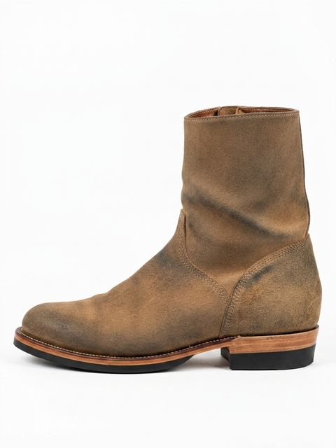 Photo by HeritageWearingPatriot on July 24, 2026 of the Grant Stone Elias in Horween Natural Chromexcel Roughout.