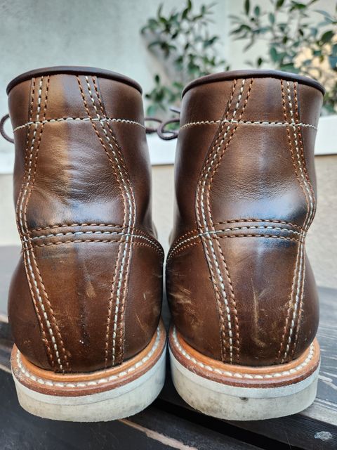 Photo by denimhound on March 4, 2023 of the John Lofgren Moc Toe Boots in Horween Olive Chromexcel.