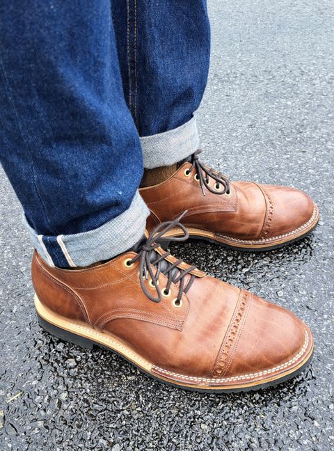 Photo by NewRiverBoot on June 12, 2023 of the New River Boot Quade in Horween Heavy Horse Front.